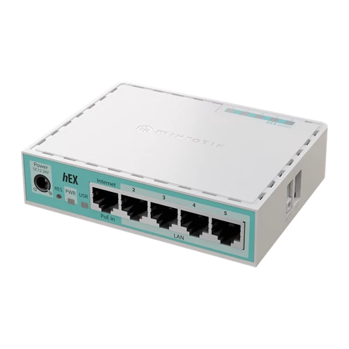 MIKROTIK Vezetékes Router hEX refresh 5x1000Mbps, Menedzselhető, Asztali - E50UG MikroTik