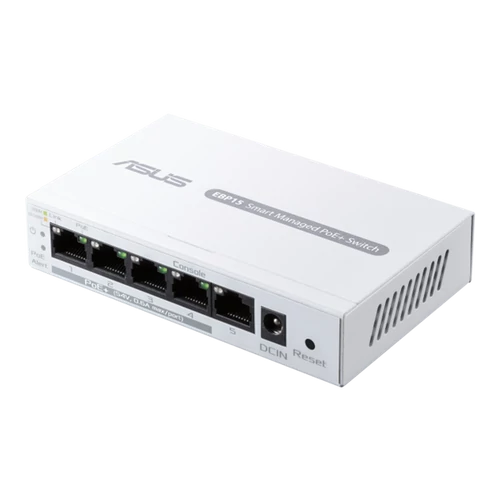 ASUS ExpertWiFi Switch 5x1000Mbps (4xPOE + ) Fémházas Asztali, EBP15 ASUS PCC
