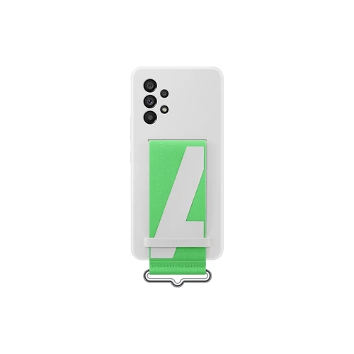 Samsung a53 5g silicone cover with strap, white