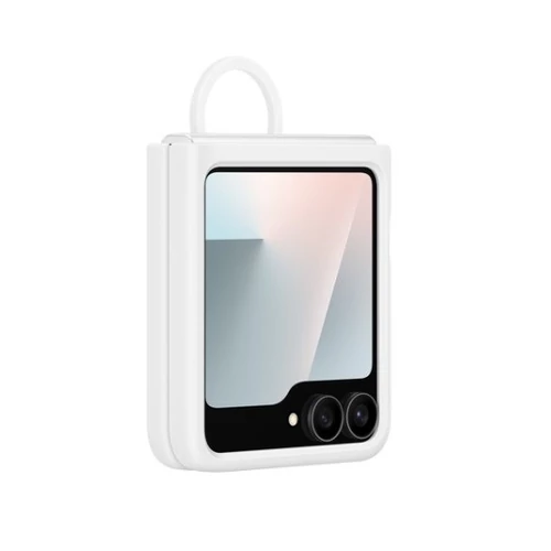 Samsung galaxy flip6 silicone case, white