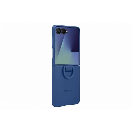Samsung flip7 ring case (silicone), blue