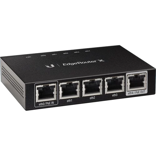 UBiQUiTi EdgeRouter 5x1000Mbps (1xPOE Input, 1x POE Passthrough), Asztali - ER-X