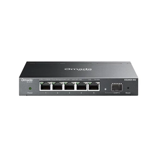TP-LINK Switch 5x2.5Gbps + 1x10Gbps SFP+ Fémházas Easy Smart (Omada), ES206X-M2 TP-Link