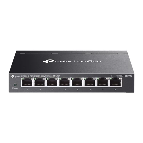 TP-LINK Switch 8x1000Mbps Fémházas Easy Smart (Omada), ES208G TP-Link