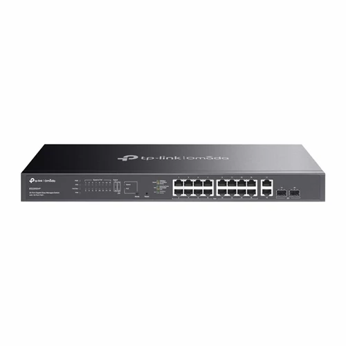 TP-LINK Switch 18x1000Mbps (16xPOE + ) +2xGigabit SFP kombó Fémházas Easy Smart (Omada), ES220GMP TP-Link