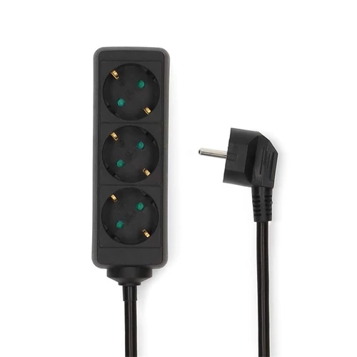 Nedis ESOC315F1BK 3 aljzatos elosztó, 1.5 m, 3680 W, 16 A, H05VV-F 3G1,5mm2 NEDIS