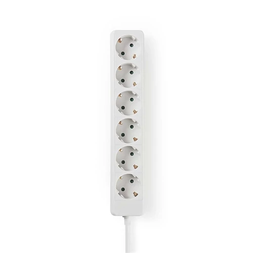 Nedis ESOC630F1WT 6 aljzatos elosztó, 3 m, 3680 W, 16 A, fehér NEDIS