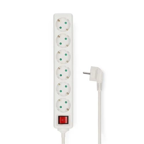 Nedis ESOC650F2WT 6 aljzatos kapcsolós (6-os) elosztó, 5 m, 3680 W, 16 A NEDIS