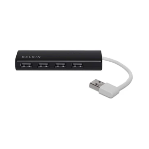 Belkin 4-Port Ultra-Slim Travel Hub Black/White