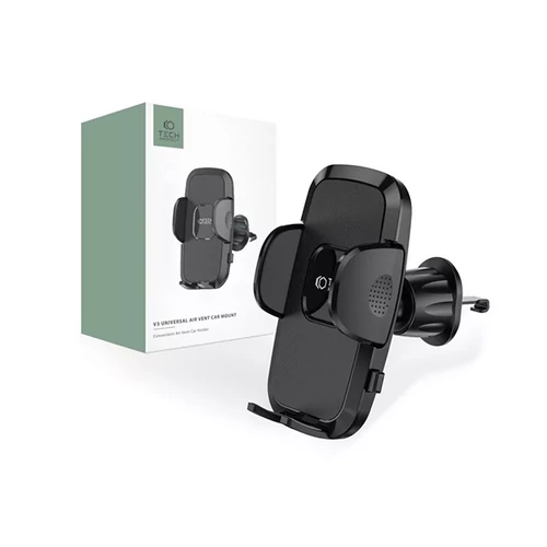 TECH-PROTECT UNIVERZÁLIS SZELLŐZŐRÁCSBA ILLESZTHETŐ AUTÓS TARTÓ - V3 UNIVERSAL AIR VENT CAR MOUNT - FEKETE TECH-PROTECT