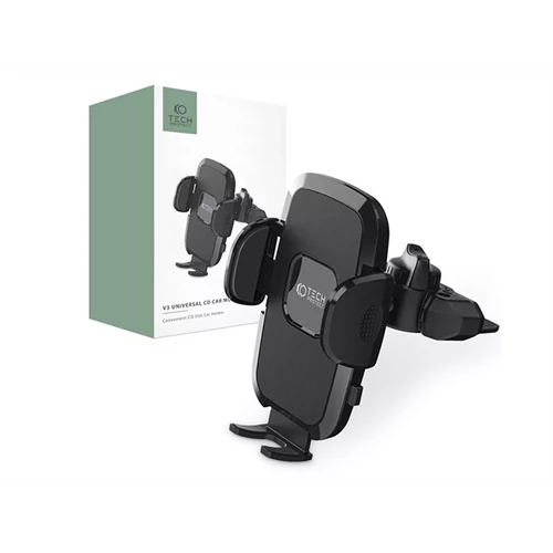 TECH-PROTECT UNIVERZÁLIS CD-LEJÁTSZÓBA ILLESZHETŐ PDA / GSM AUTÓS TARTÓ - UNIVERSAL CD CAR MOUNT V3 - FEKETE TECH-PROTECT