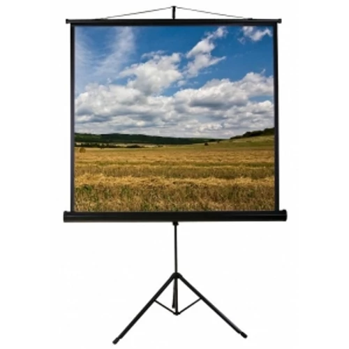 Funscreen Matt White Tripod 125x125 cm Format 1:1 + Tok Black