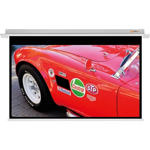 FUNSCREEN 77" (16:9) Premium Plus motoros vetítővászon (álmennyezeti, Méret: 180x101 cm, Látható méret: 170x95 cm) Funscreen