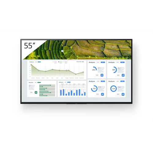 SONY Bravia 24 / 7 FW-55BZ30L 55" professzionális LCD kijelző, Android TV, 3840x2160, 16:9, 440 cd / m2, 4xHDMI / 2xUSB / WIFI Sony