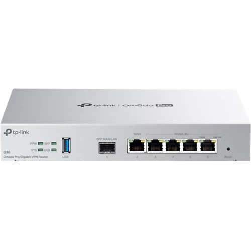 TP-LINK Vezetékes VPN Router 1xSFP / WAN + 1xWAN(1000Mbps) + 4xLAN(1000Mbps) + 1xUSB Omada Pro, G36 TP-Link