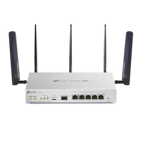 TP-LINK Vezetékes AX3000 VPN Router 1xSFP / WAN(1000Mbps) + 1xWAN(1000Mbps) + 4xLAN(1000Mbps) Omada Pro, G36W-4G TP-Link