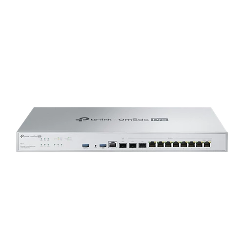 TP-LINK Vezetékes VPN Router 1xWAN(10Gbps) + 1xWAN / LAN(10Gbps) + 8xLAN(1000Mbps) + 1xGigabit SFP Rackes Omada Pro, G611 TP-Link
