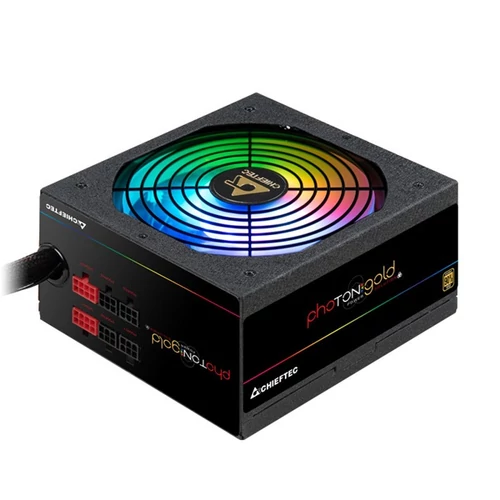 CHIEFTEC Tápegység Moduláris, Photon Gold 650W, 14cm, RGB világítás, ATX BOX Chieftec