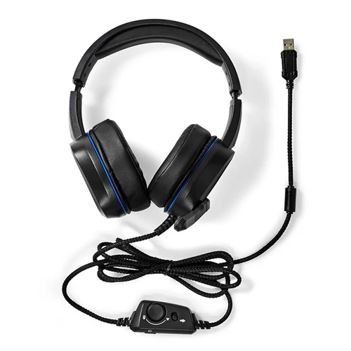 Nedis GHST410BK USB gamer headset, 7.1 térhatás, LED világítás, 2,1m kábel NEDIS