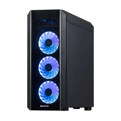 CHIEFTEC Ház Gaming Scorpion 3 GL-03B-OP,  ATX, 4xRGB Ventillátor, Edzett Üveg mindkét oldalon, fekete Chieftec