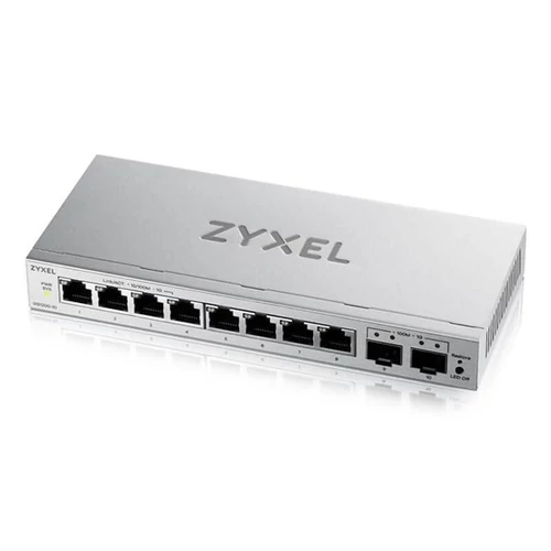 ZYXEL Switch 8x1000Mbps + 2xSFP Fémházas Asztali, Web menedzselés, GS1200-10V3-EU0101F Zyxel