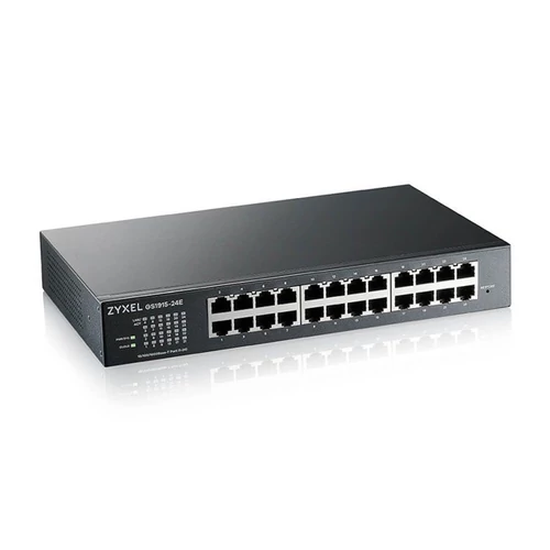 ZYXEL Switch 24x1000Mbps Fémházas Menedzselhető, Rackes (24GbE port), GS1915-24E-EU0101F Zyxel