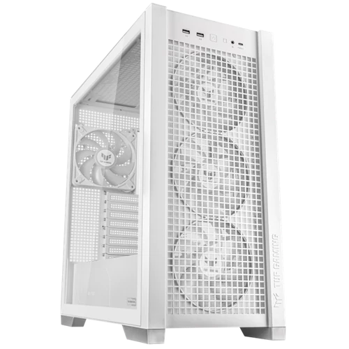 ASUS Ház TUF Gaming GT302, Tápegység nélkül, Fehér, Üvegfalú ASUS PER