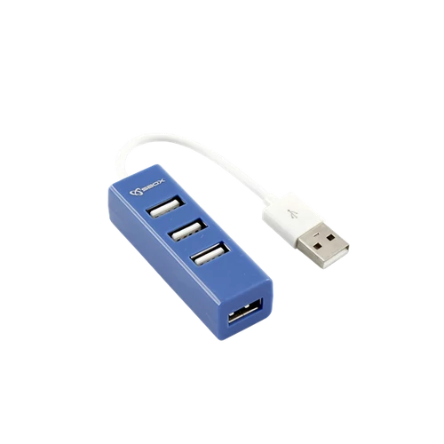 SBOX USB HUB, Kék, 4xUSB 2.0 SBOX