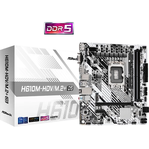 ASRock LGA1700 H610M-HDV/M.2+ D5 alaplap