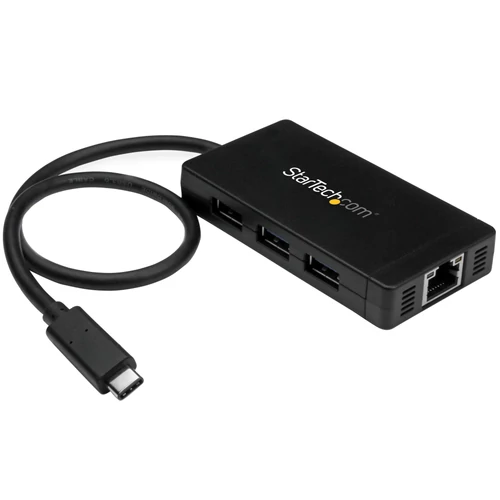 3PT USB 3.0 HUB - USB-C + GBE HOST CONNECTOR-USB TYPE-C HUB