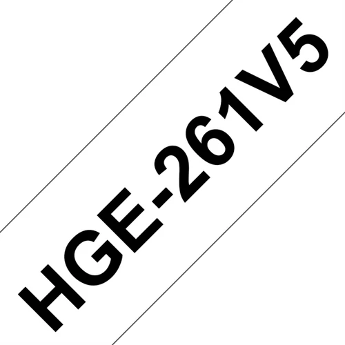 BROTHER szalag HGe-261, Fehér alapon Fekete, Nagy sebességű, 36mm  1.4", 8 méter, 5db / csomag Brother