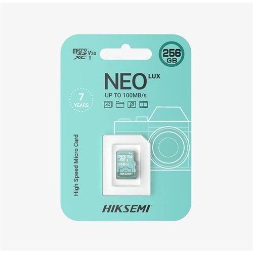 HIKSEMI Memóriakártya MicroSDXC 256GB Neo Lux CL10 100R / 70W UHS-I V30 (HIKVISION) HIKVISION PCC
