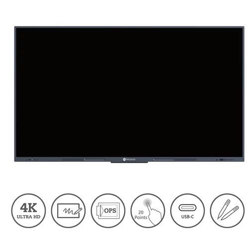 AG Neovo HU86T60 86" Interaktív érintőkijelző,4K,NeoV, Win, Android