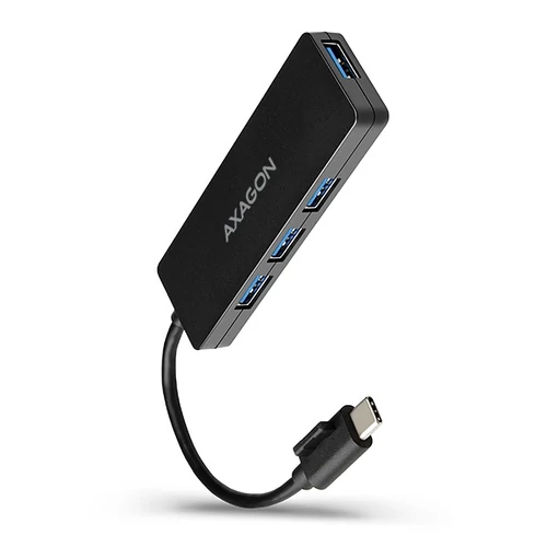 AXAGON HUE-G1A 4 portos USB-C slim hub, fekete