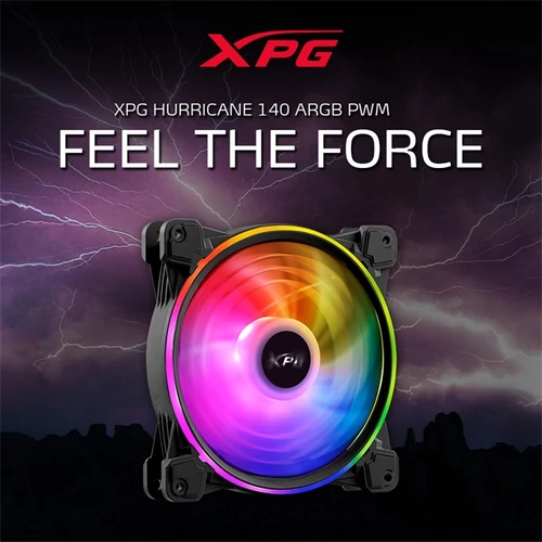 ADATA XPG Rendszerhűtő ventilátor Hurricane RGB, 14cm, fekete ADATA