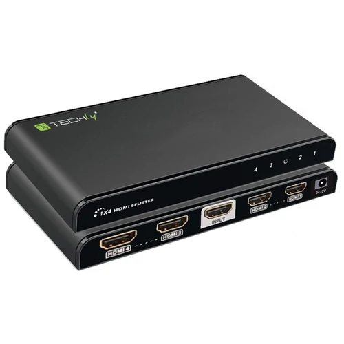 TECHLY HDMI splitter, 1 in 4 out, 30 méter, 4K Ultra HD Techly