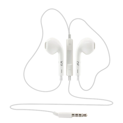 SBOX Füllhallgató, EARPHONES + MICROPHONE, White SBOX