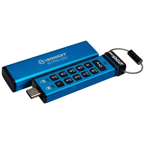 KINGSTON Pendrive 256GB USB-C Ironkey Keypad 200C AES-256 FIPS 140-3 Lvl 3 Kingston