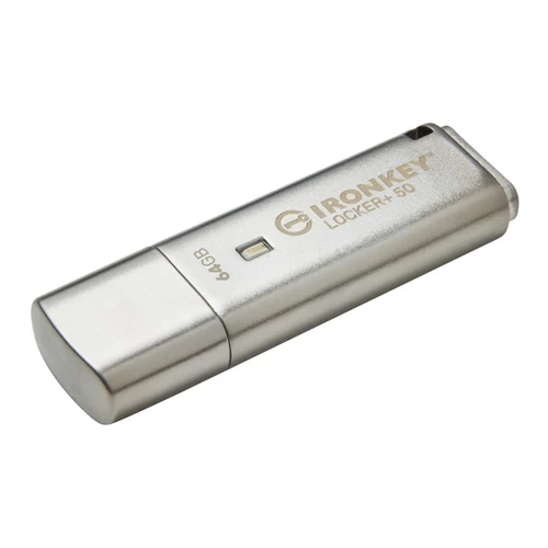 KINGSTON Pendrive 64GB, IronKey Locker+ 50 AES 256 Kingston