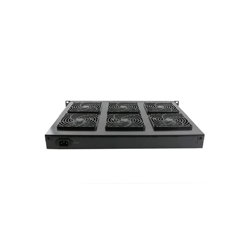 EXCEL Ventilátor 1U 6egység + kapcsoló 19"-os fekete Excel