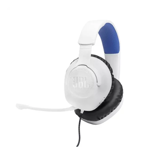 JBL Quantum 100P Console (Vezetékes, gaming fejhallgató levehető mikrofonnal), Fehér / Kék JBL