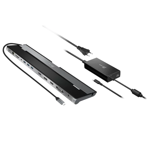 USB-C TRIPLE DISPLAY DOCKING STATION WITH 100W PD ADAPTER - E