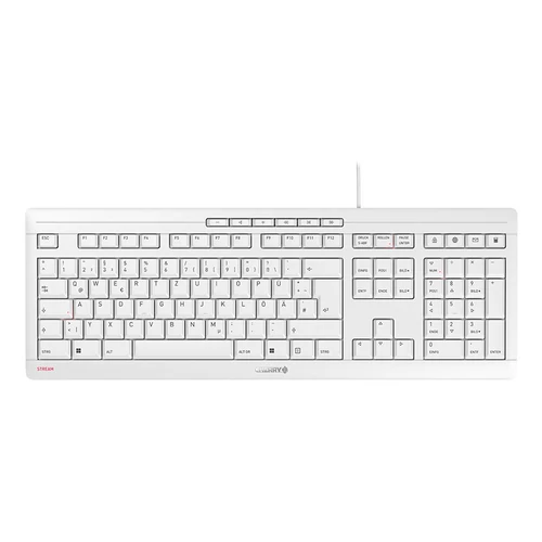 CHERRY STREAM KEYBOARD GERMANY WHITE-GREY