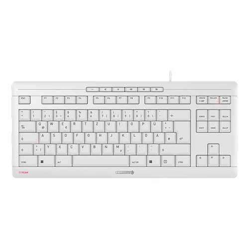 CHERRYSTREAMKEYBOARDTKL CORDED COMPACT WHITE