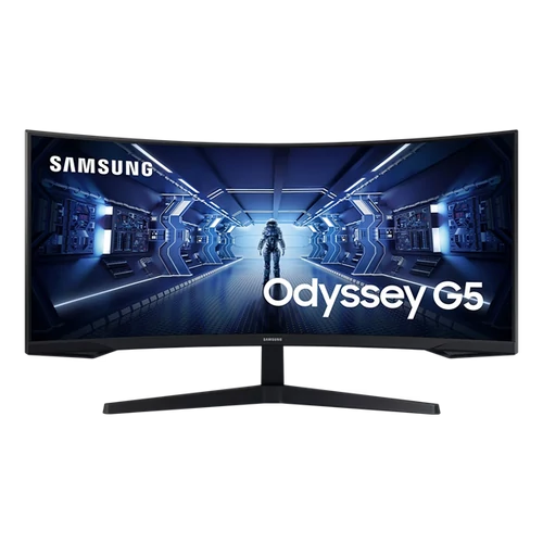 SAMSUNG Ívelt Gaming 165Hz VA monitor 34" G5, 3440x1440, 21:9, 250cd / m2, 1ms, HDMI / DisplayPort SMG