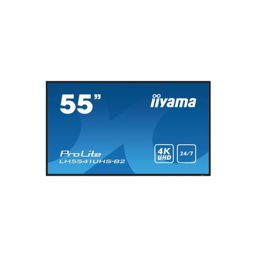 iiyama Prolite IPS 24 / 7 55", 3840x2160,16:9, 500cd / m2, 8ms,1200:1, HDMIx3 / VGA / USB / RS232C / RJ45 / IR LH5541UHS-B2 Iiyama
