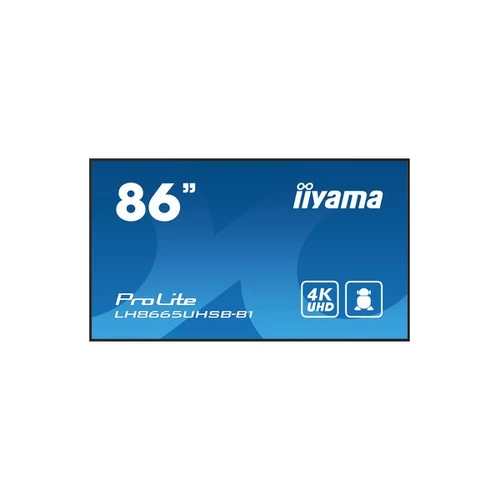 iiyama Prolite IPS 24 / 7 86", 3840x2160,16:9, 800cd / m2, 8ms,1200:1, HDMIx2 / DP / USBx2 / RS232C / RJ45 LH8665UHSB-B1 Iiyama