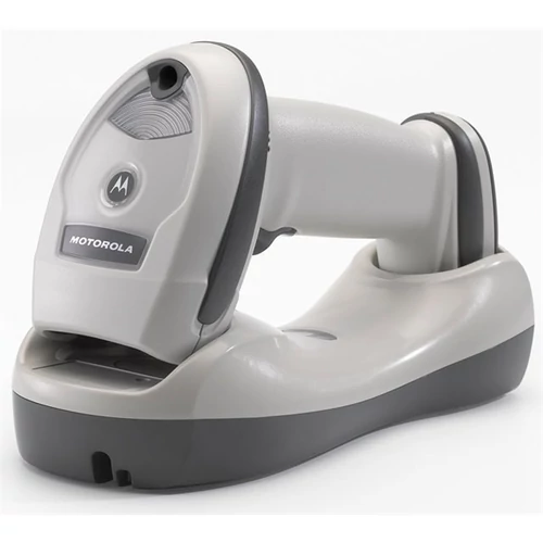 ZEBRA Bluetooth vonalkód olvasó, vezeték nélküli, LI4278, BT, 1D, multi-IF, kit(USB, cradle), fehér ZEBRA