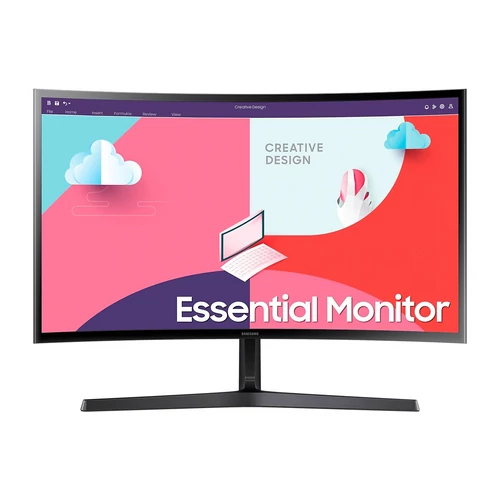 SAMSUNG Ívelt VA monitor 24" S36C, 1920x1080, 16:9, 250cd / m2, 4ms, HDMI / VGA SMG