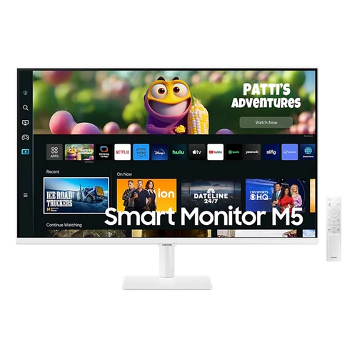 SAMSUNG Smart VA monitor 27" M5, 1920x1080, 16:9, 250cd / m2, 4ms, 2xHDMI / 2xUSB / HDCP / WiFi / Bluetooth, hangszóró SMG
